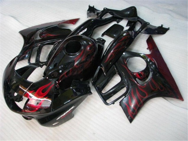 Preto Vermelho Chama Abs Plástico CBR 600 F3 1995-1998 Preto Vermelho Chama Abs Plástico CBR 600 F3 1995-1998