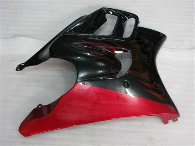 Preto Vermelho Chama Abs Plástico CBR 600 F3 1995-1998 Preto Vermelho Chama Abs Plástico CBR 600 F3 1995-1998
