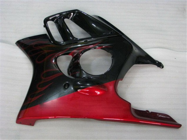 Preto Vermelho Chama Abs Plástico CBR 600 F3 1995-1998 Preto Vermelho Chama Abs Plástico CBR 600 F3 1995-1998