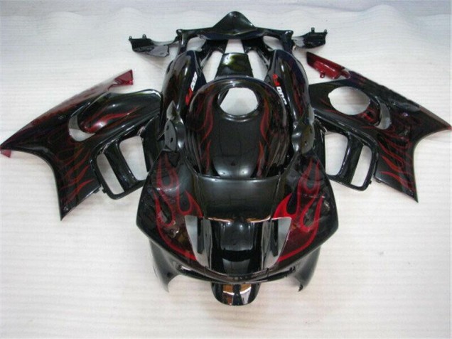 Preto Vermelho Chama Abs Plástico CBR 600 F3 1995-1998 Preto Vermelho Chama Abs Plástico CBR 600 F3 1995-1998