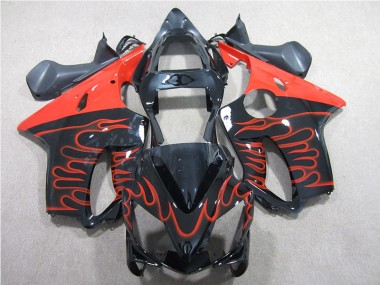 Preto Vermelho Chama Carenagem CBR 600 F4i 2001-2003