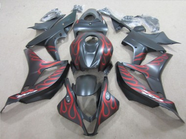 Preto & Vermelho Chama Carenagem CBR 600RR 2007-2008