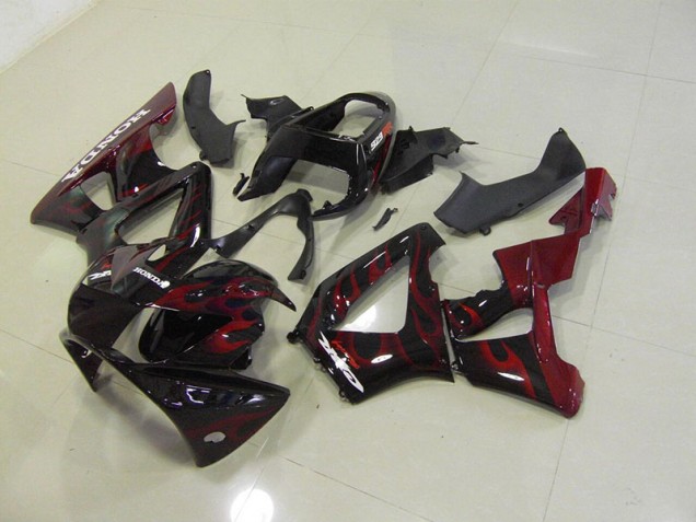 Preto Vermelho Chama Carenagem CBR 900RR 929 2000-2001