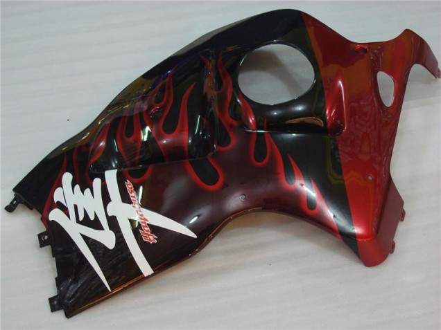 Preto Vermelho Chama Carenagem GSXR 1300 Hayabusa 2008-2019