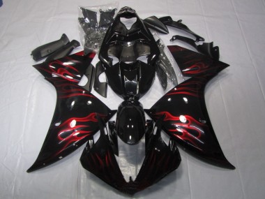 Preto Vermelho Chama Carenagem R1 2009-2011
