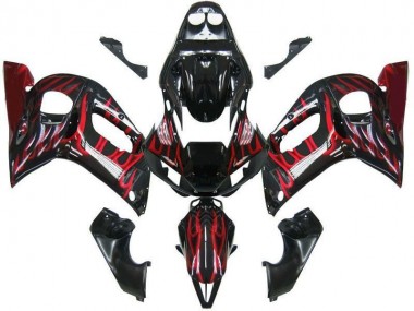 Preto Vermelho Chama Carenagem R6 1998-2002