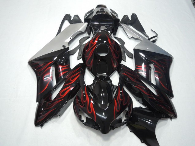 Preto Vermelho Chama Kit Carenagem CBR 1000RR 2004-2005 Preto Vermelho Chama Kit Carenagem CBR 1000RR 2004-2005