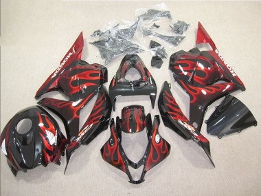 Preto Vermelho Chama Kit Carenagem CBR 600RR 2009-2012