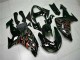 Preto Vermelho Chama Kit Carenagem ZX10R 2006-2007 Preto Vermelho Chama Kit Carenagem ZX10R 2006-2007