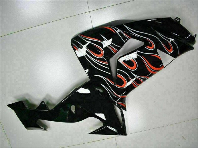Preto Vermelho Chama Kit Carenagem ZX10R 2006-2007 Preto Vermelho Chama Kit Carenagem ZX10R 2006-2007