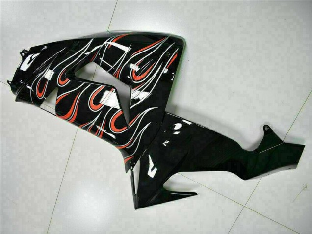 Preto Vermelho Chama Kit Carenagem ZX10R 2006-2007 Preto Vermelho Chama Kit Carenagem ZX10R 2006-2007