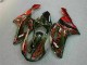 Preto Vermelho Chama Kit Carenagem ZX6R 2007-2008 Preto Vermelho Chama Kit Carenagem ZX6R 2007-2008