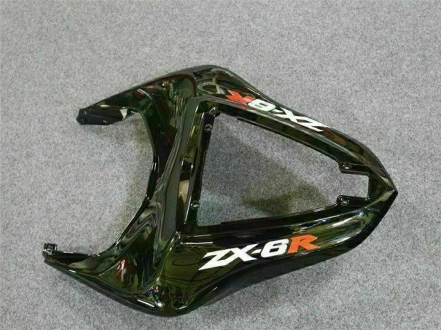 Preto Vermelho Chama Kit Carenagem ZX6R 2007-2008 Preto Vermelho Chama Kit Carenagem ZX6R 2007-2008