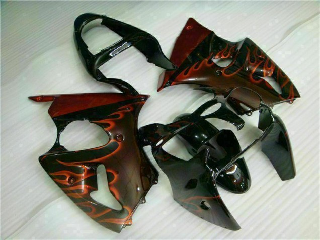 Preto Vermelho Chama Kit Completo Carenagem ZX6R 2000-2002