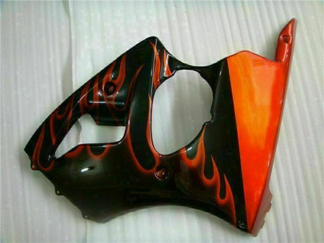 Preto Vermelho Chama Kit Completo Carenagem ZX6R 2000-2002