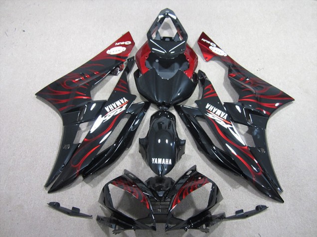 Preto Vermelho Chama Kits Carenagem R6 2006-2007