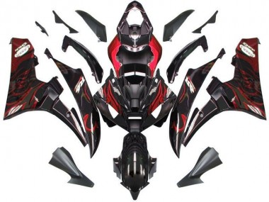 Preto Vermelho Chama Kits Completo Carenagem R6 2006-2007