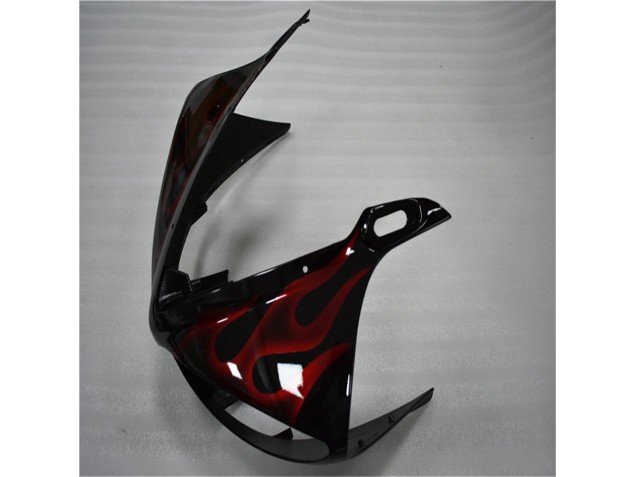 Preto Vermelho Chama Plástico R6 2003-2005 Preto Vermelho Chama Plástico R6 2003-2005