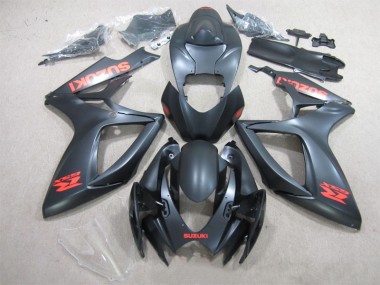 Preto Vermelho Decalque Carenagem GSXR 600 K6 2006-2007