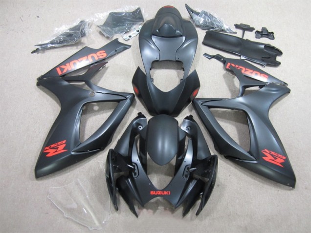 Preto Vermelho Decalque Carenagem GSXR 600 K6 2006-2007