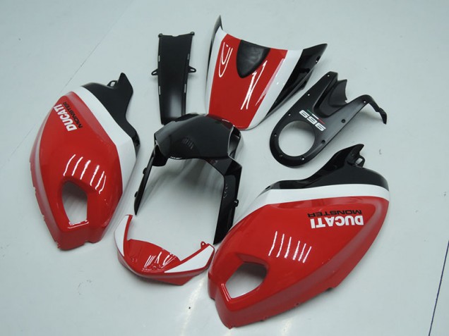 Preto Vermelho Monster Abs Carenagem Ducati Monster 696 2008-2012