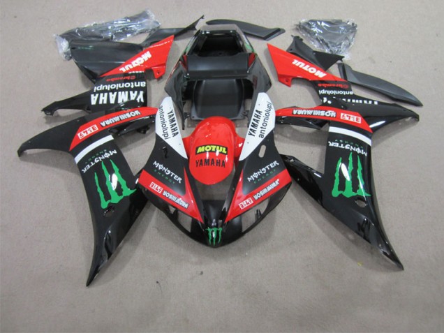 Preto Vermelho Motul Carenagem R1 2002-2003 Preto Vermelho Motul Carenagem R1 2002-2003