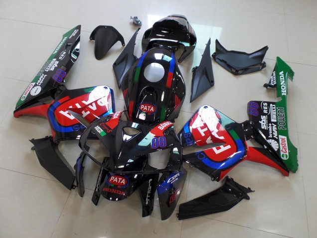 Preto Vermelho Pata Carenagem CBR 600RR 2005-2006
