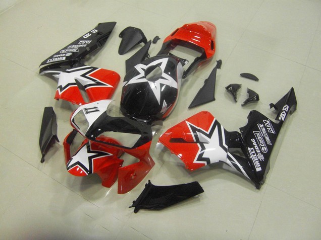 Preto Vermelho Plástico CBR 600RR 2003-2004 Preto Vermelho Plástico CBR 600RR 2003-2004