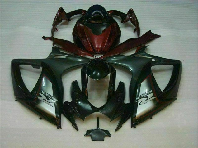 Preto Vermelho Plásticos GSXR 600 / 750 K6 2006-2007 Preto Vermelho Plásticos GSXR 600 / 750 K6 2006-2007