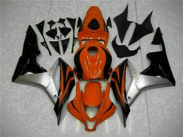 Preto Vermelho Prata Carenagem CBR 600RR 2007-2008