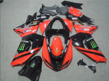 Preto Vermelho Touch4 Monster Carenagem ZX10R 2006-2007