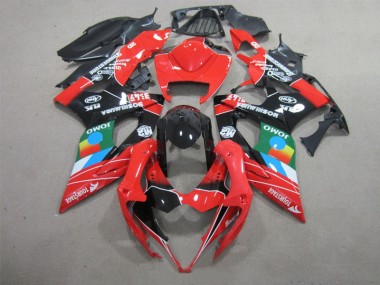 Preto Vermelho Verde Carenagem GSXR 1000 K5 2005-2006