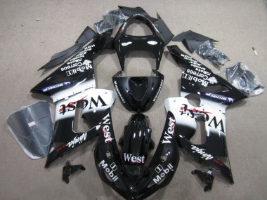 Preto West Mobil Ninja 636 Carenagem ZX6R 2005-2006