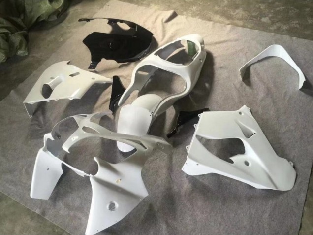Pure Branco Preto Brilhante Carenagem ZX9R 2000-2001 Pure Branco Preto Brilhante Carenagem ZX9R 2000-2001