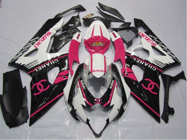 Rosa Chanel Carenagem GSXR 1000 K5 2005-2006 Rosa Chanel Carenagem GSXR 1000 K5 2005-2006