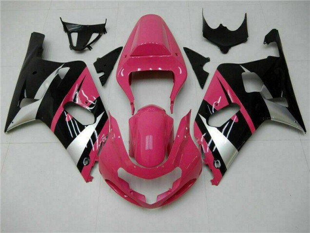 Rosa Preto Carenagem GSXR 600 / 750 K1 K2 K3 2001-2003 Rosa Preto Carenagem GSXR 600 / 750 K1 K2 K3 2001-2003