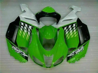 Verde Branco Ninja Carenagem ZX6R 2007-2008