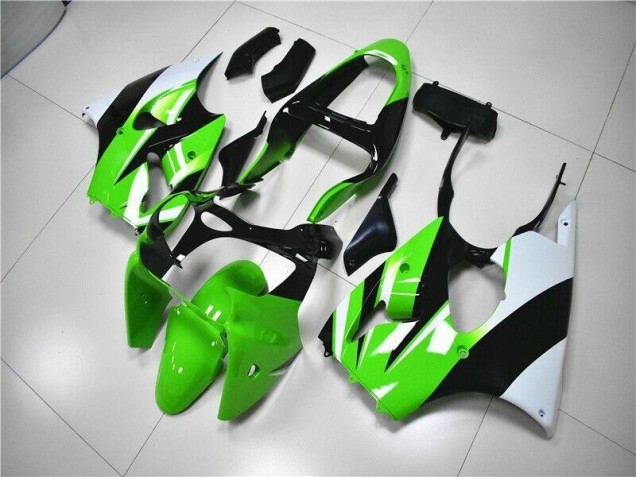 Verde Branco Preto Carenagem ZX6R 2000-2002