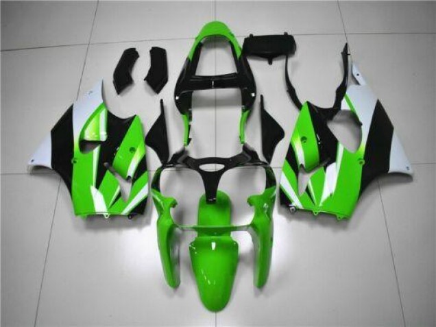 Verde Branco Preto Carenagem ZX6R 2000-2002