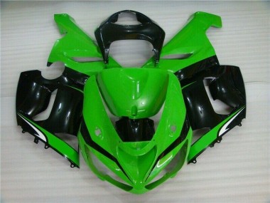 Verde Branco Preto Carenagem ZX6R 2005-2006