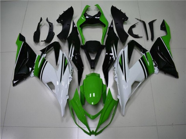 Verde Branco Preto Carenagem ZX6R 2013-2018 Verde Branco Preto Carenagem ZX6R 2013-2018