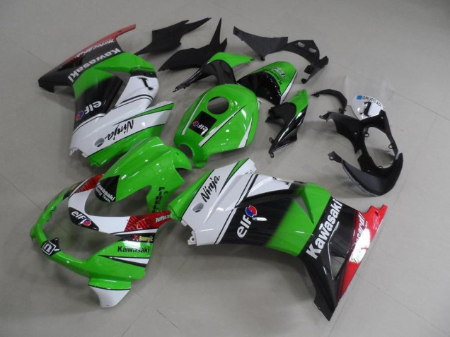 Verde Branco Preto Carroçaria ZX 250R 2008-2012 Verde Branco Preto Carroçaria ZX 250R 2008-2012