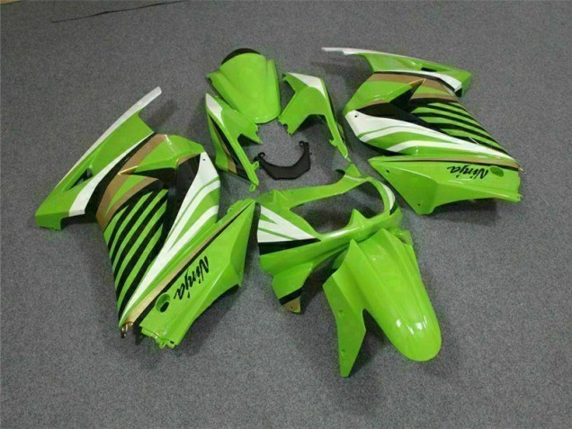 Verde Branco Preto Ninja Carenagem EX250 2008-2012 Verde Branco Preto Ninja Carenagem EX250 2008-2012
