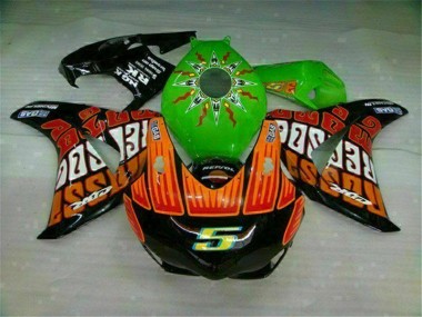 Verde Laranja Carenagem CBR 1000RR 2008-2011