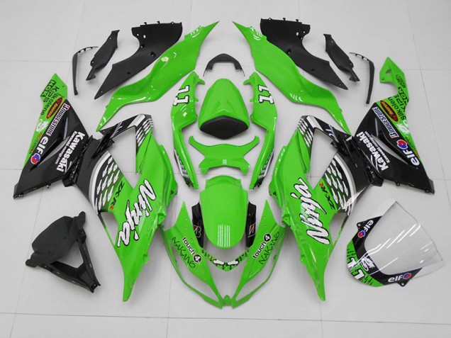 Verde Preto 11 Carenagem ZX6R 2013-2018 Verde Preto 11 Carenagem ZX6R 2013-2018