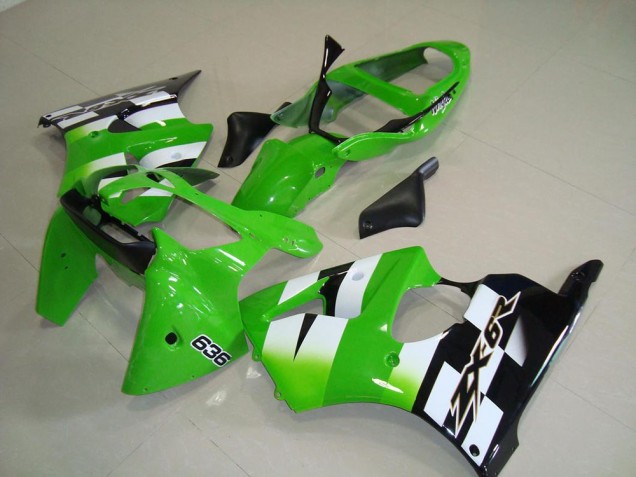 Verde Preto Abs Kit Completos Carenagem ZX6R 2000-2002