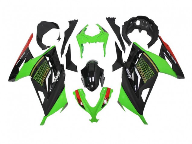Verde Preto Abs Kits Carenagem ZX6R 2013-2018 Verde Preto Abs Kits Carenagem ZX6R 2013-2018