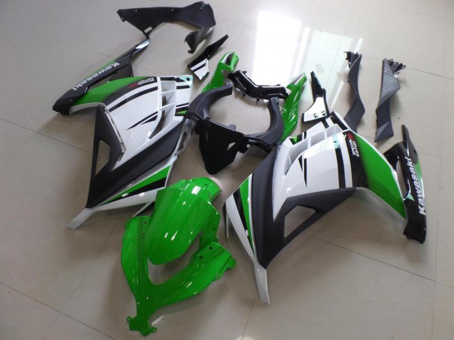 Verde Preto & Branco Carenagem ZX 300R 2013-2016 Verde Preto & Branco Carenagem ZX 300R 2013-2016