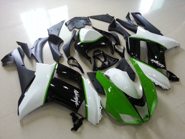 Verde Preto Branco Carenagem ZX6R 2007-2008