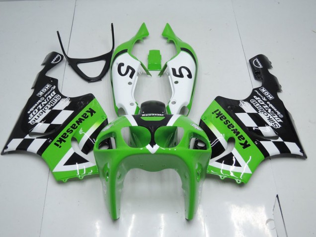 Verde Preto & Branco Carenagem ZX7R 1996-2003 Verde Preto & Branco Carenagem ZX7R 1996-2003